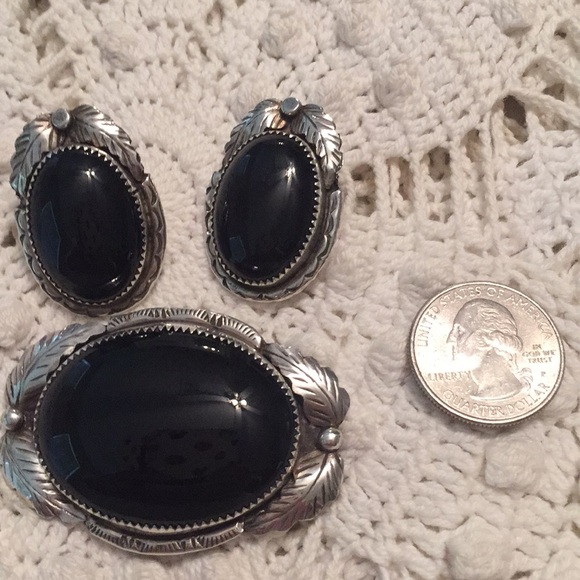 ♥️ Vintage Sterling Brooch and Earring Set ♥️ - Picture 7 of 7